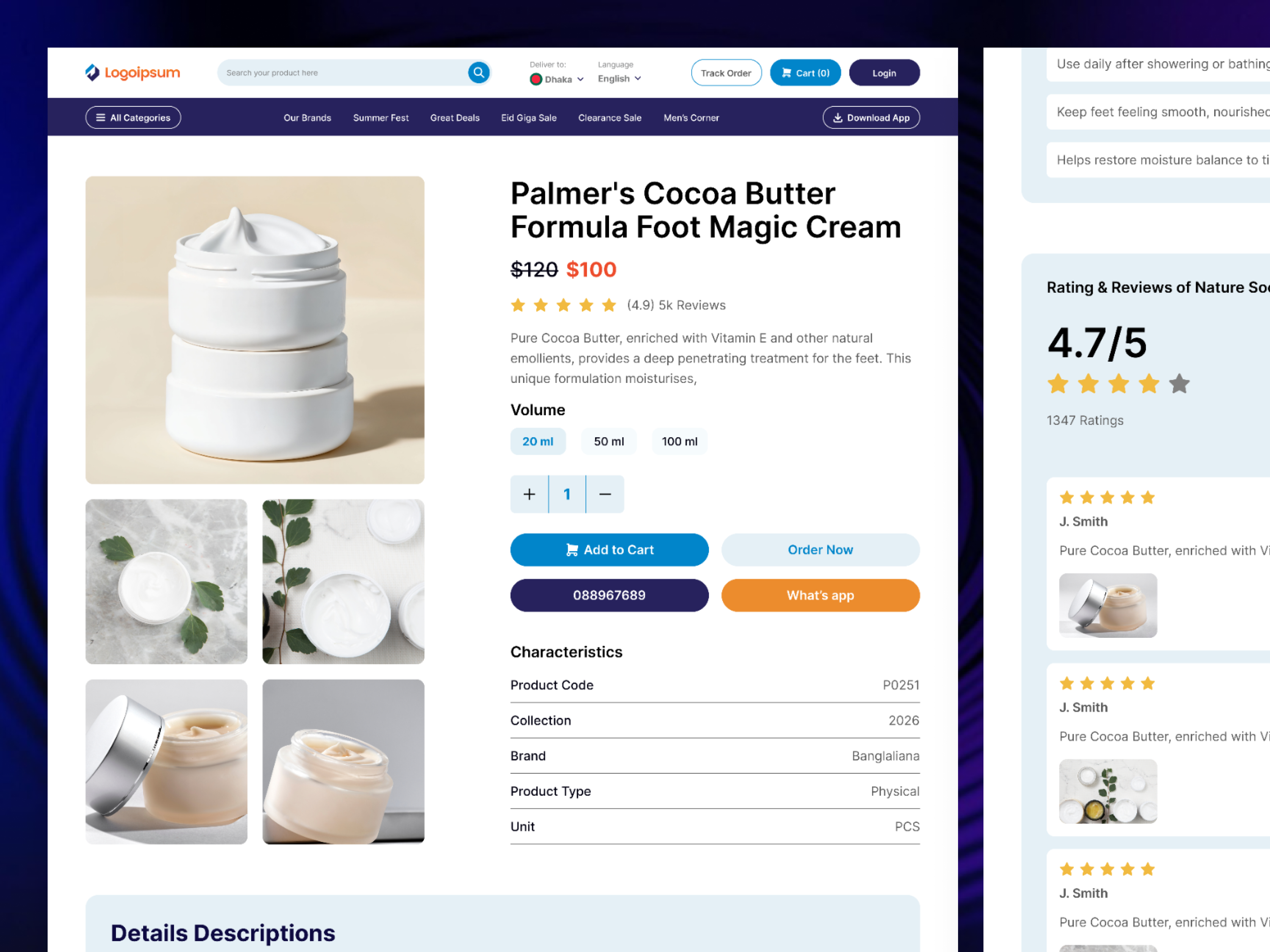 Example of E Commerce Website Redesign