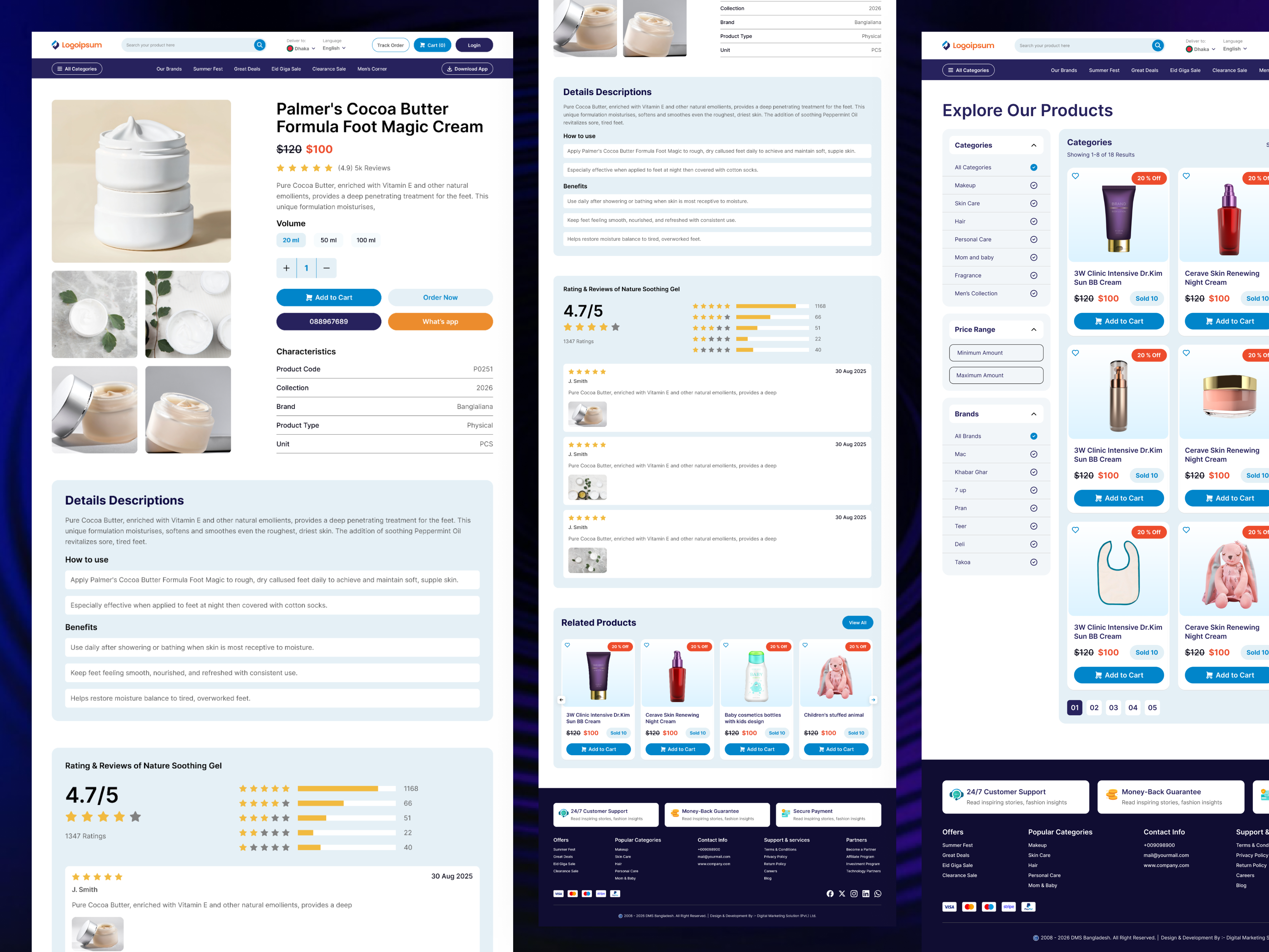 Example of E Commerce Website Redesign