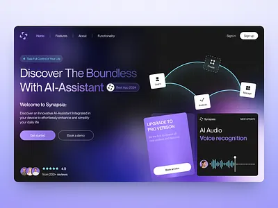 UI-UX for AI design interface product service startup ui uiux ux web website