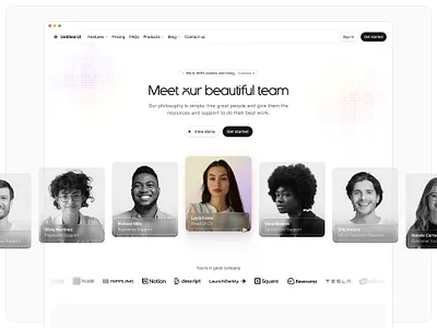 Meet our beautiful team — Untitled UI about page about us careers minimal team page web design