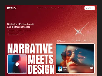 BOLD - Creative Agency Website Design agency agency landing page agency website business website creative agency design agency digital agency home page landing page marketing agency minimalist portfolio portfolio website service website startup ui ux web web design website