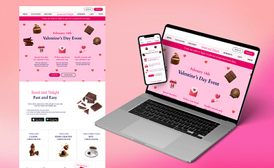 Chocolate shop website branding daily ui challenge design graphic design landing page ui webdesign