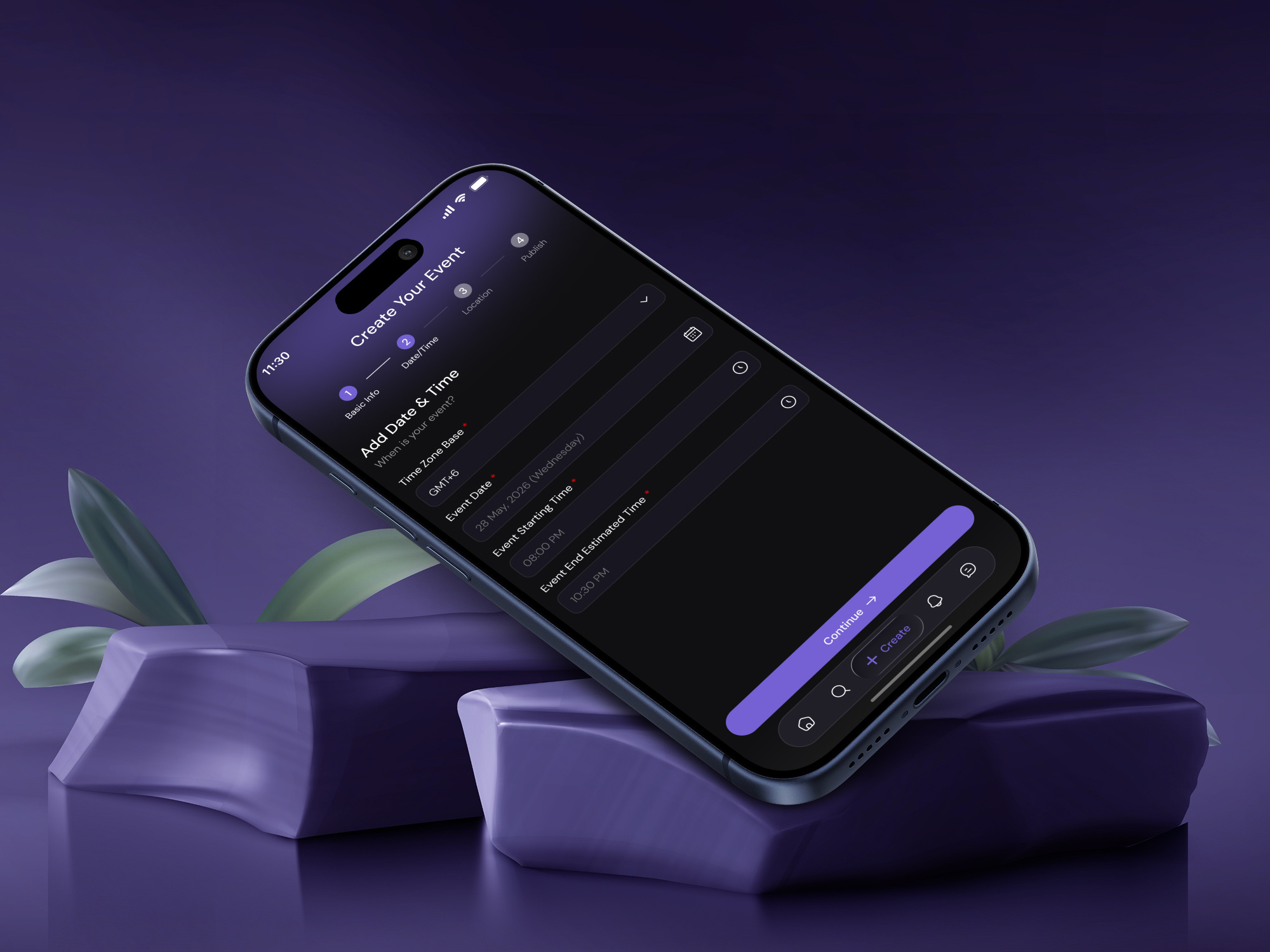 Event Management Mobile App UIUX Design app interface product service startup ui ux web