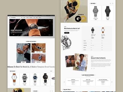 Luxury Watch Store design ecommerce figma logo ui uiux ux web design web development