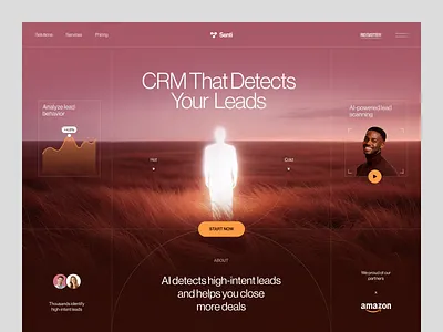 Website for a CRM Product ✦ Senti design interface product service startup ui ux web website