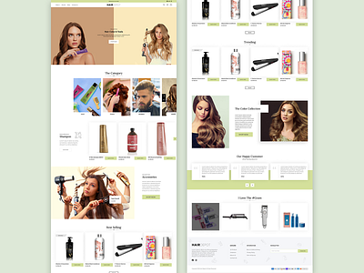 Beauty Store design figma illustration logo ui uiux ux web design web development