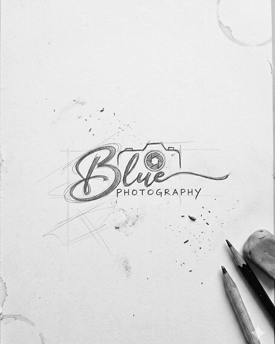 Raw Sketch to Brand Identity: The Logo Ideation Process brand identity branding creative process graphic design hand lettering logo design photography logo sketch typography visual identity