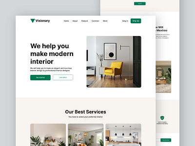 Interior landing page application apps branding corporate idintity design graphic design home house interiordesign logo realestate ui uitrend uiux uiuxdesign ux uxresearch web webdesign website