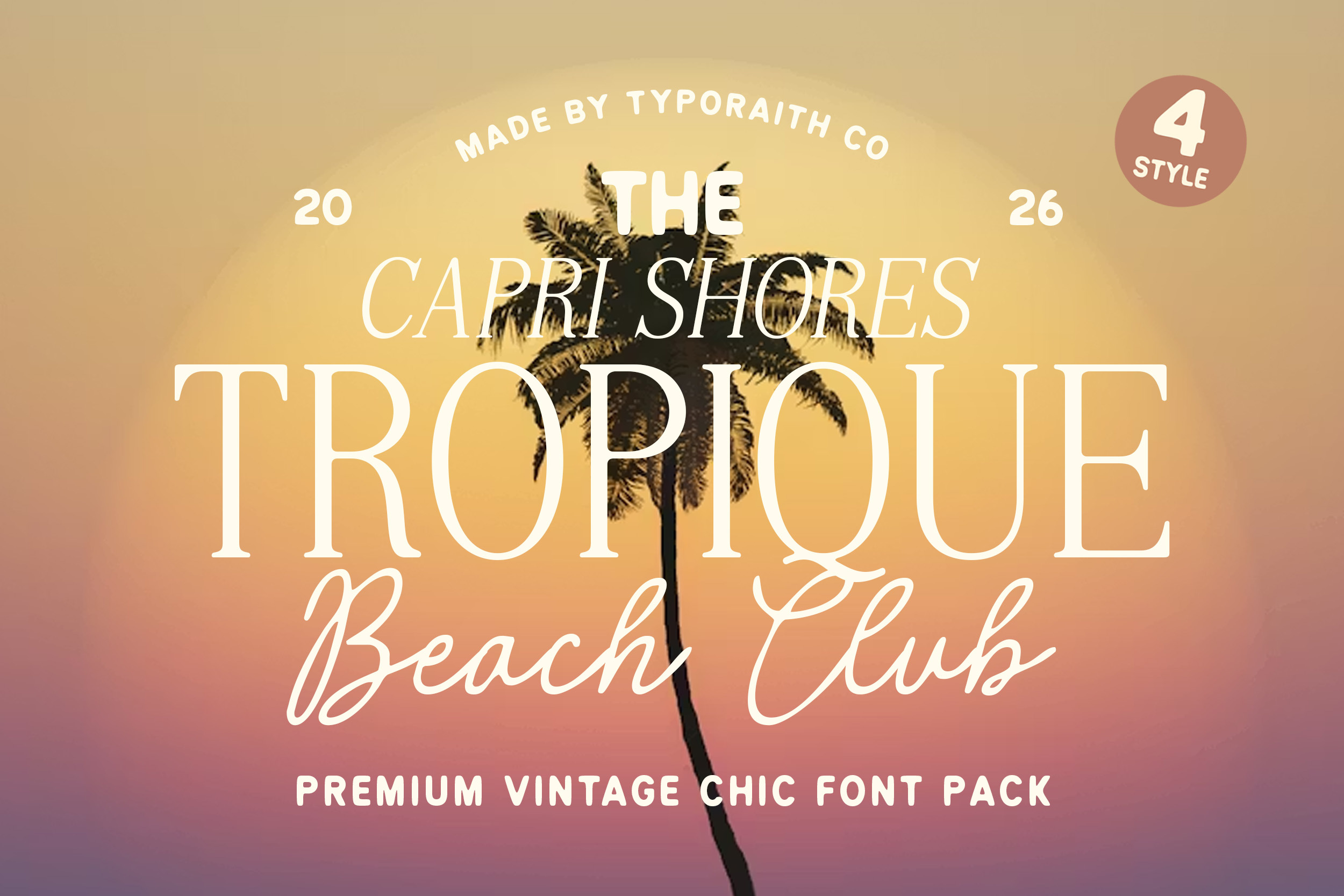 Tropique | Vintage Chic Font Pack beach aesthetic branding chic typography coastal style creative font editorial design elegant font font design font duo lettering logo design luxury branding modern vintage retro font script font serif font type design typography vintage typography visual identity