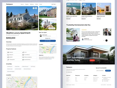 Details page - Real Estate Website design system details page landing page landing page design modern ui product page property listing property management property website real estate real estate platform real estate ui real estate website responsive design uxury real estate website web design website design