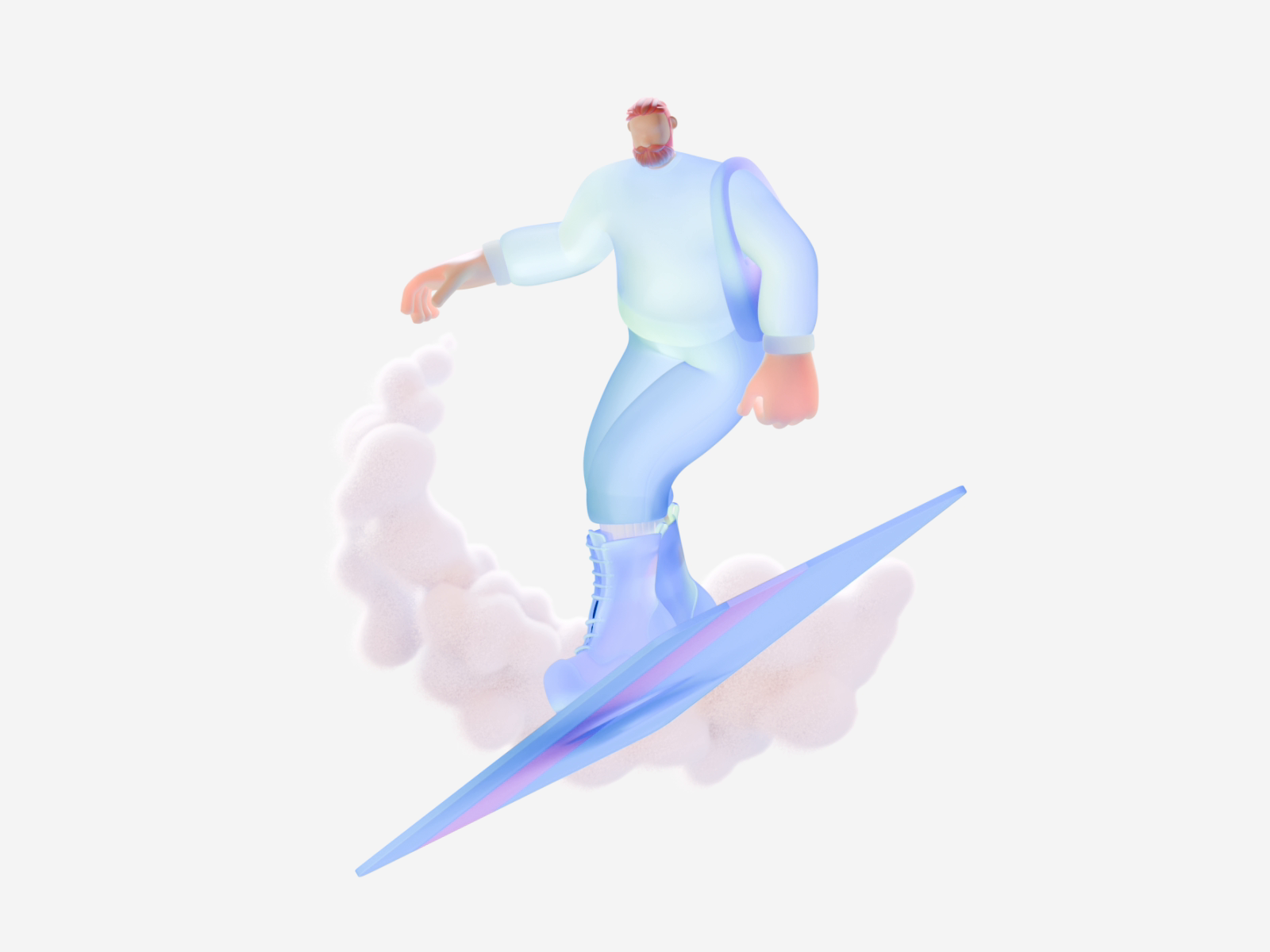 Surfing on Credit Card Animation