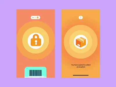 UI animation (explainer video) 2d animation animation 2d app app tutorial b2b delivery explainer illustration interface animation lock lottie motion graphics notification onboarding parcel rive saas tutorial ui