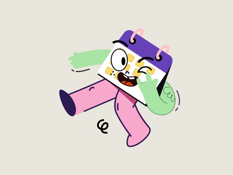Meet Cal, the sassy calendar mascot who’s always on the move!
