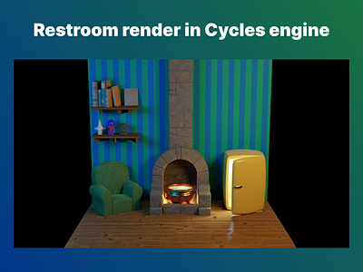 Restroom render in Cycles engine 3d architecture blender cycles cycles engine design dontstopmegalo graphic design minimalism room visualization