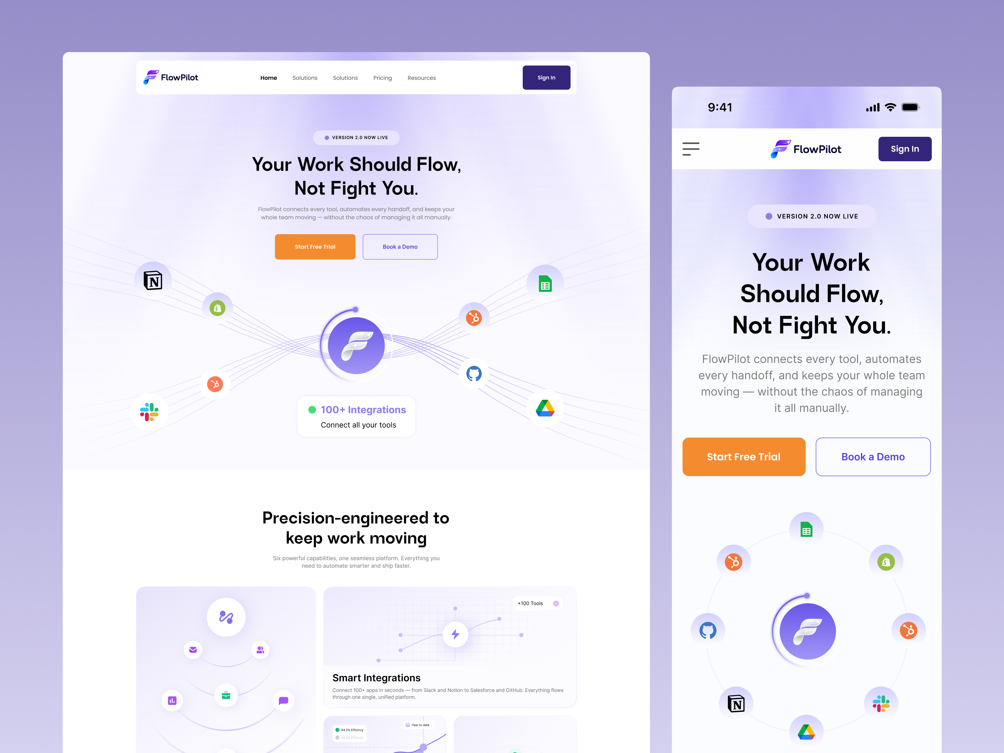Example of Saa S Landing Page Design