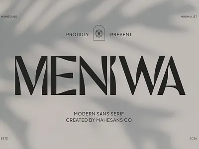 Meniwa – Elegant Modern Sans Serif branding design display font font fonts free font freebies graphic design illustration logo stylish font type type design typeface typography ui unique font