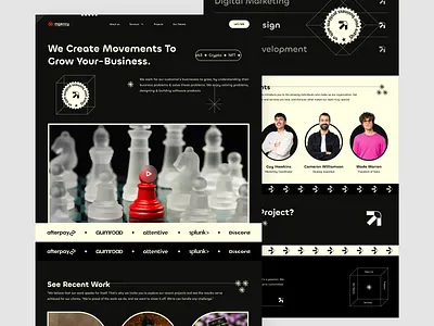 Agency Landing Page agency dark landing page product design web design