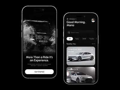 Car Mobile App Design app interface service startup ui ux web