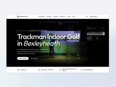 Bexleyheath Golf Website design digital golf hero sport ui web design website