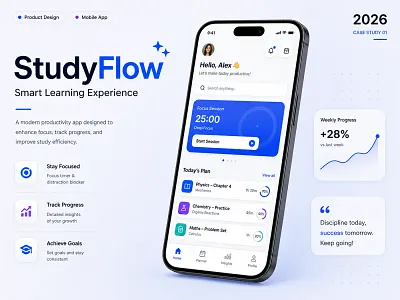 LearnFlow – Smart Study App UI/UX Case Study