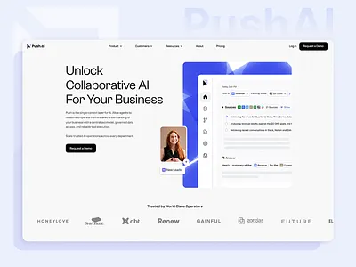 Push.ai — AI-Powered Analytics Website in Webflow ai aiagents aisaas aiwebsite analytics branding dashboard development figma graphic design landingpage logo responsivedesign saas saasdesign startup techwebsite ui ux webflow