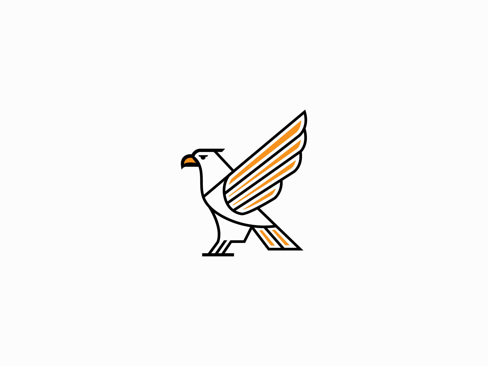 Geometric Line Art Eagle Logo animal art bird brand branding eagle logo geometric eagle graphic design icon line line art line art eagle logo logo design mark pet vector veterinary