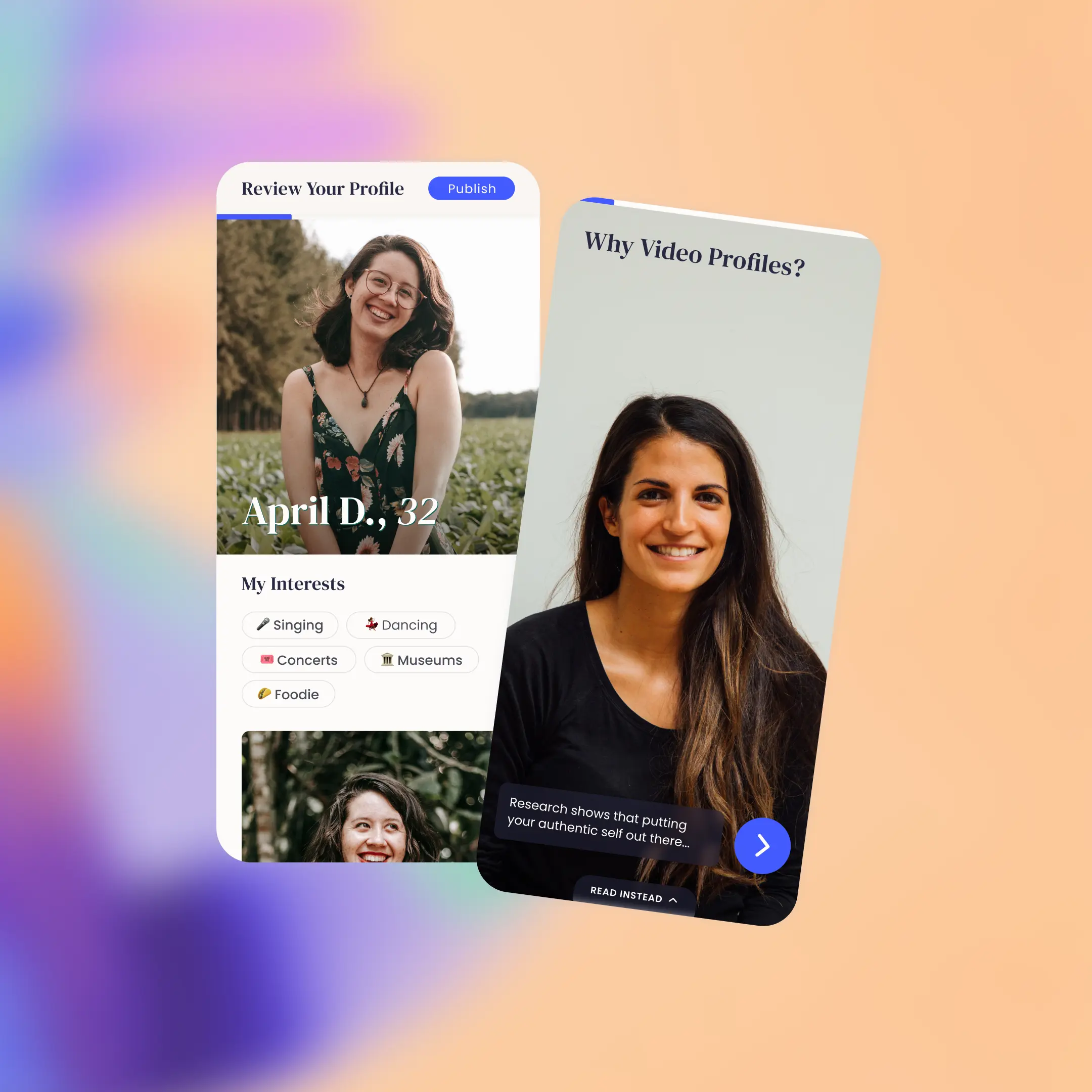 Product design sprint for dating app