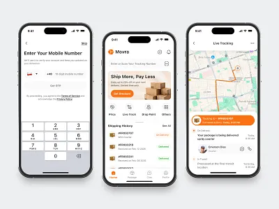 Logistic Mobile App Exploration app banner clean courier delivery design fireart ios logistic map mobile package service ui ux