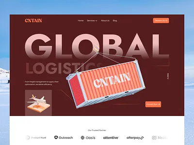 Modern Logistics Website creativeui dashboarddesign deliveryservice dribbble figmadesign landingpage logistics minimaldesign modernui responsivewebdesign saas shafayed rana shipping startupdesign supplychain transportation uidesign uiux webdesign websiteinspiration