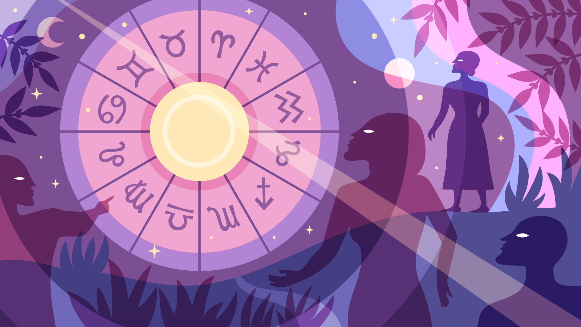 Black Astrology astrology black editorial gemini horoscope illustration latin race signs stars vector zodiac