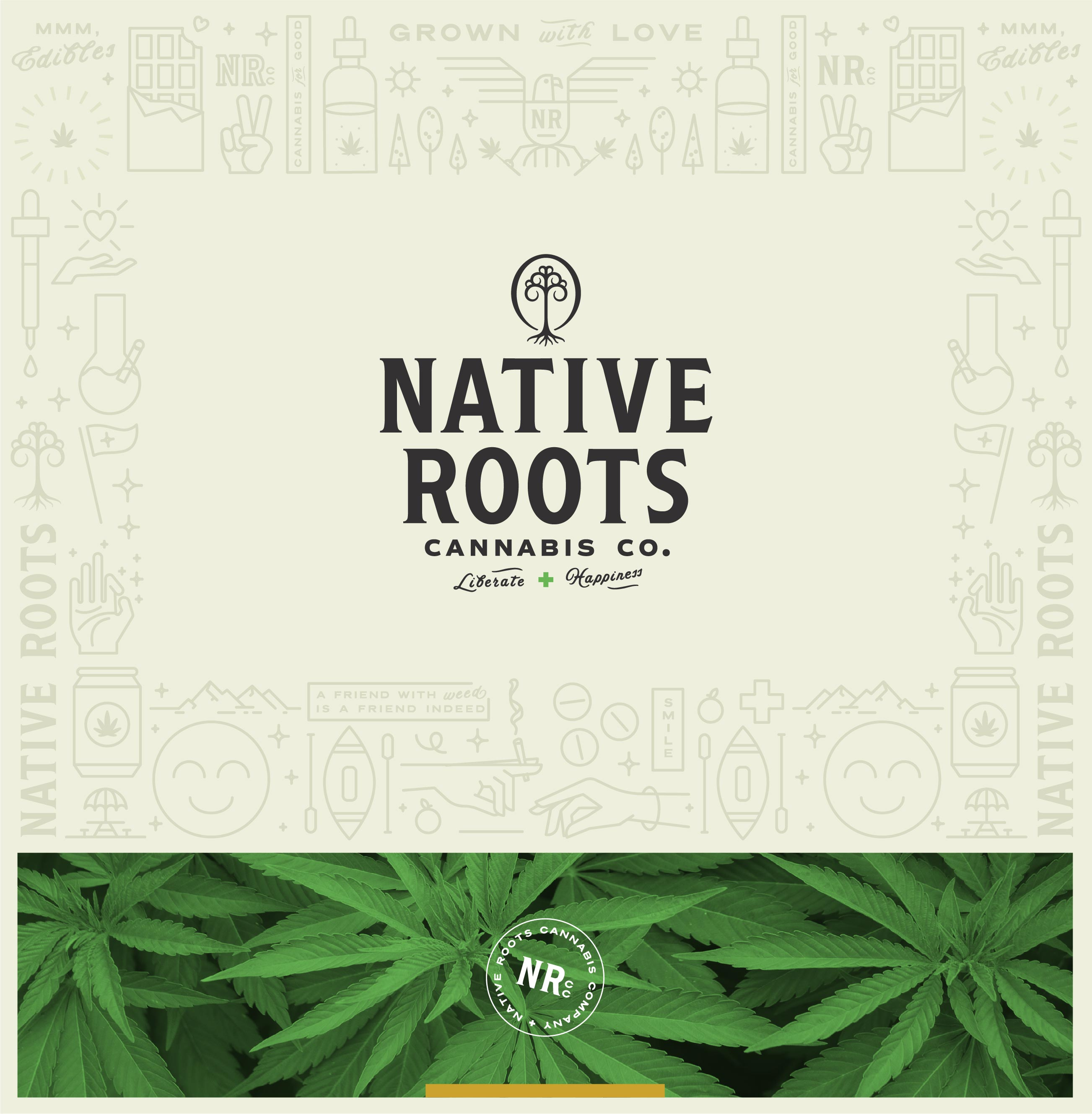 Cannabis Brand Identity: Native Roots Rebrand brand brand identity brand system branding cannabis cannabis branding cannabis rebrand colorado cannabis denver designer dispensary brnad dispensary design logo logo design logotype typography vicarel studios visual identity weed weed branding wordmark