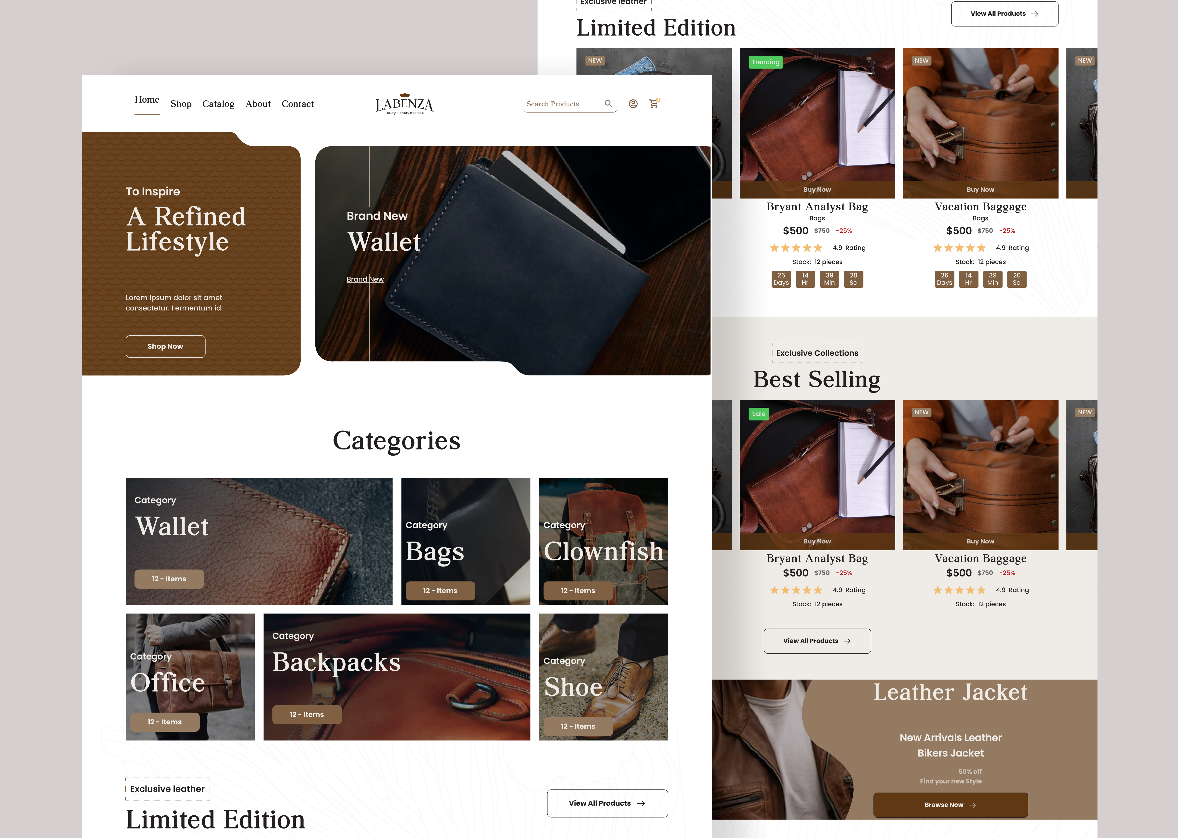 Labenza – E-Commerce Website design designer ecommerce ecommerce website interface design opiik studio product design ui ui design ui ux design ui ux designer uiux ux ux design wallet ecommerce web web design web ui website website design