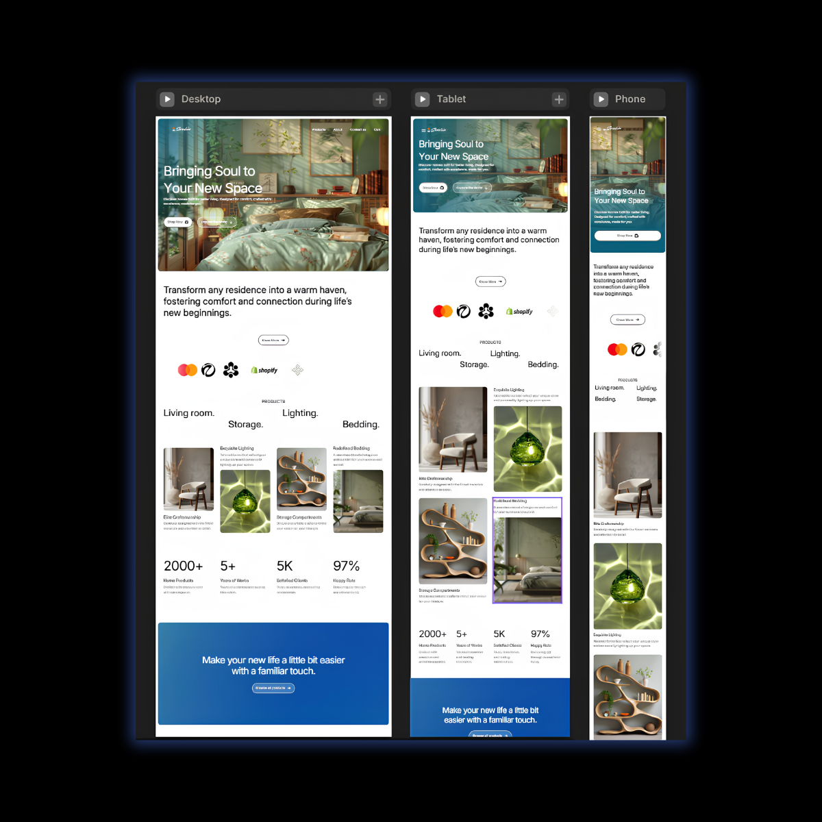 Example of Bespoke Multi Page Brand Experience