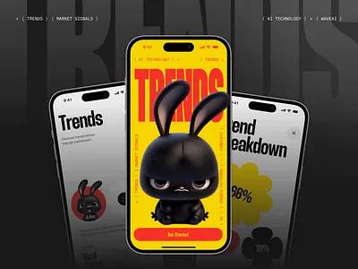 AI Trend Forecasting App 3d ai app ai trend android app animation app design app ui creative app fintech app ios app mobile app mobile app design mobile design motion graphics product design saas app saas design startup app ui design ux design