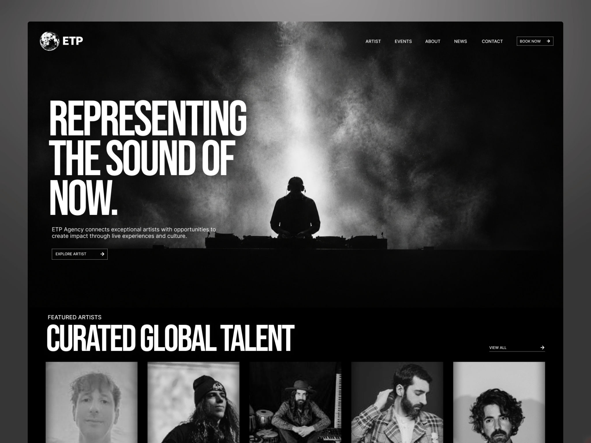 Cinematic Music Culture Website Design