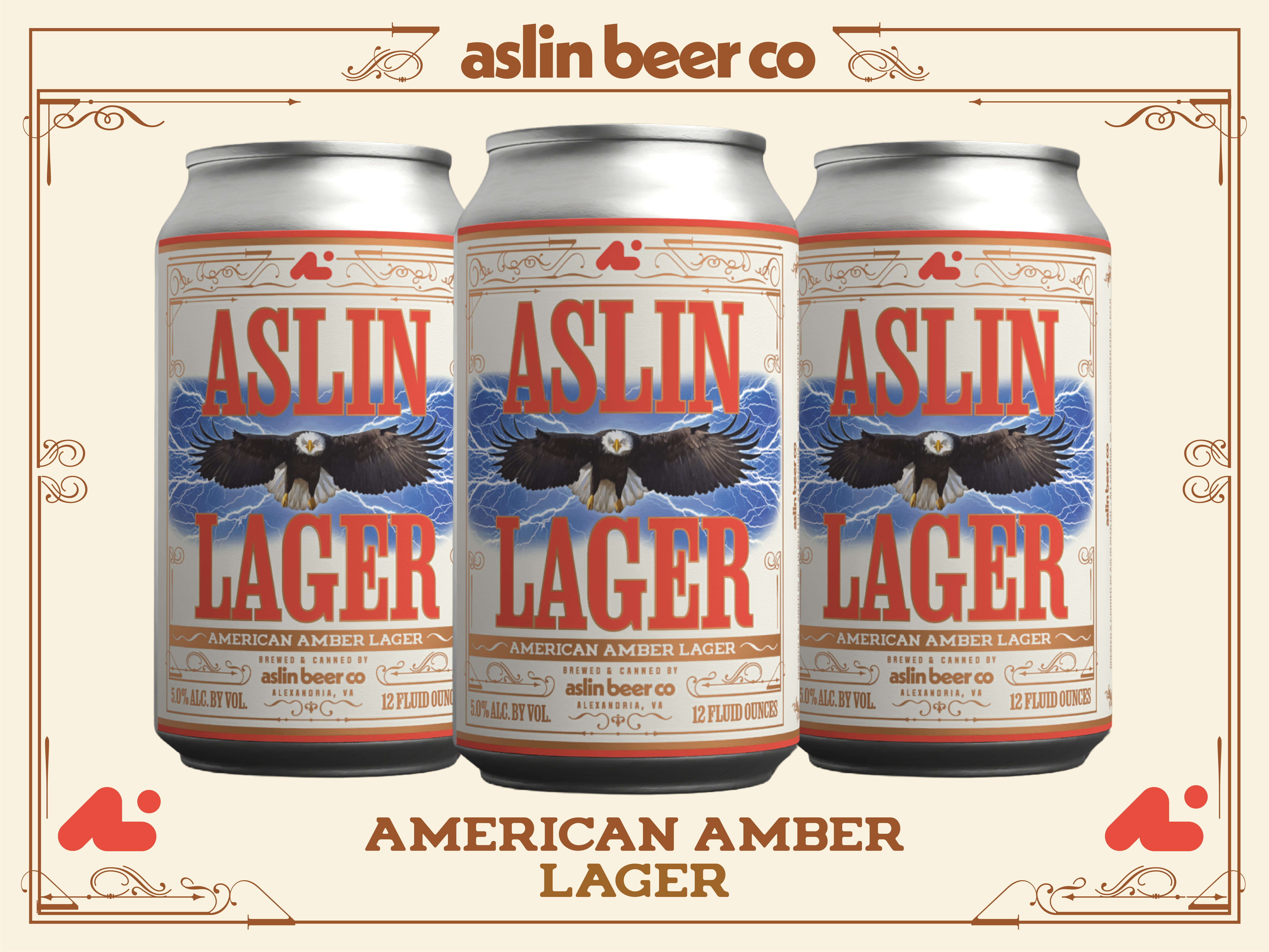 Aslin Lager Can & Pack Design