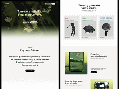 Golf Performance Tracking Landing Page: AI-Powered Golf Analytic golf golf landing page golf platform golf web design golf website landing landing page marketing landing page pixel pixel art sport sport landing page sport website design sports analytics website uiux web web design website website design website design landing