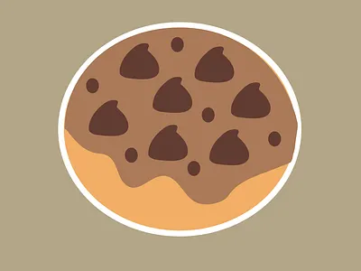 Chocolate Mocha Cookie Sticker adobe illustrator design sticker