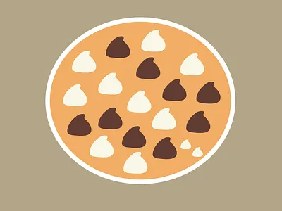 Dark Chocolate + Milk Chocolate Cookie Sticker adobe illustrator design sticker