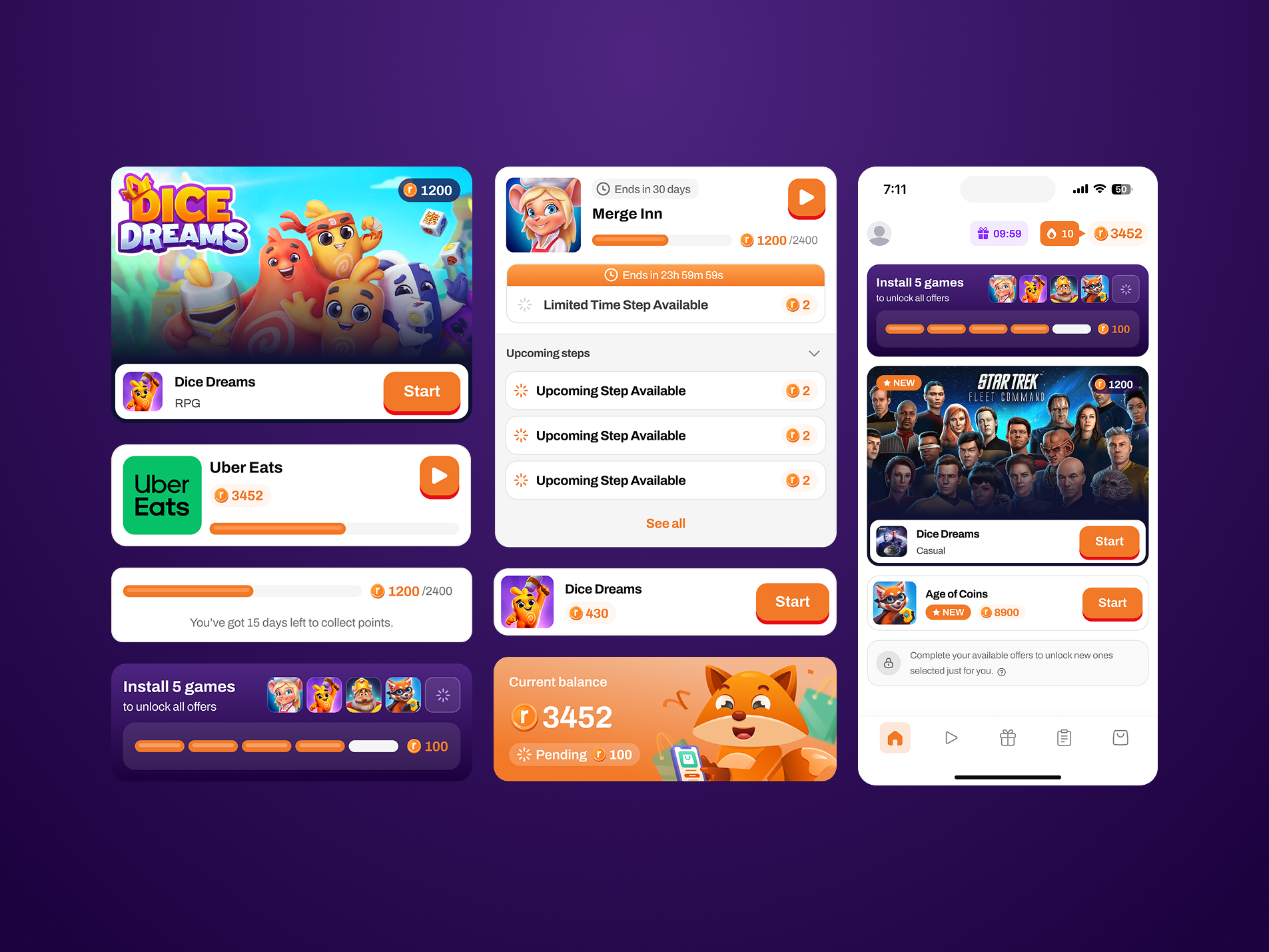 P2E Gamified Mobile App Component Design System