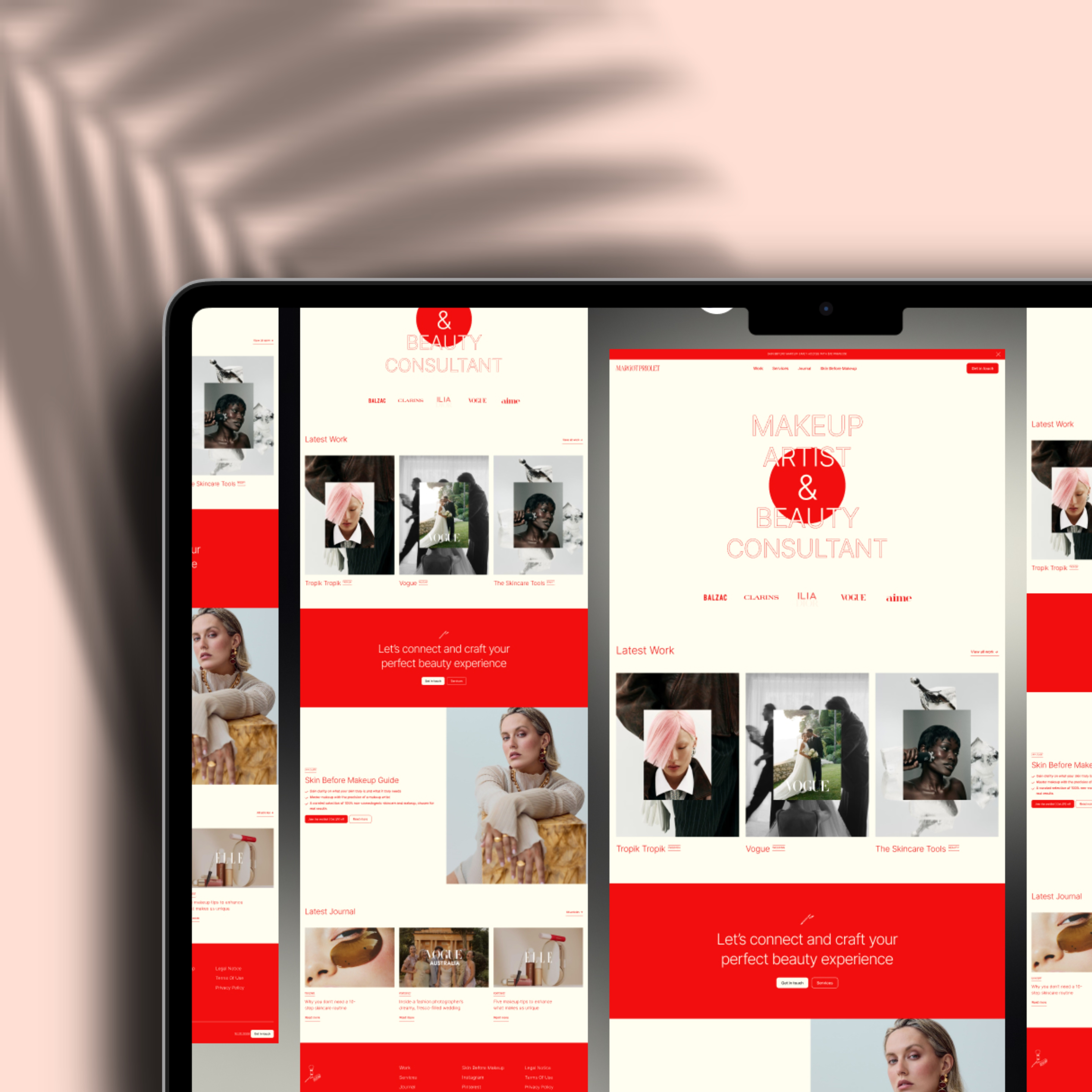 Makeup Artist landing page designed by Dev.MosabbiR branding dashboard design figma graphic design illustration motion graphics page ui ux