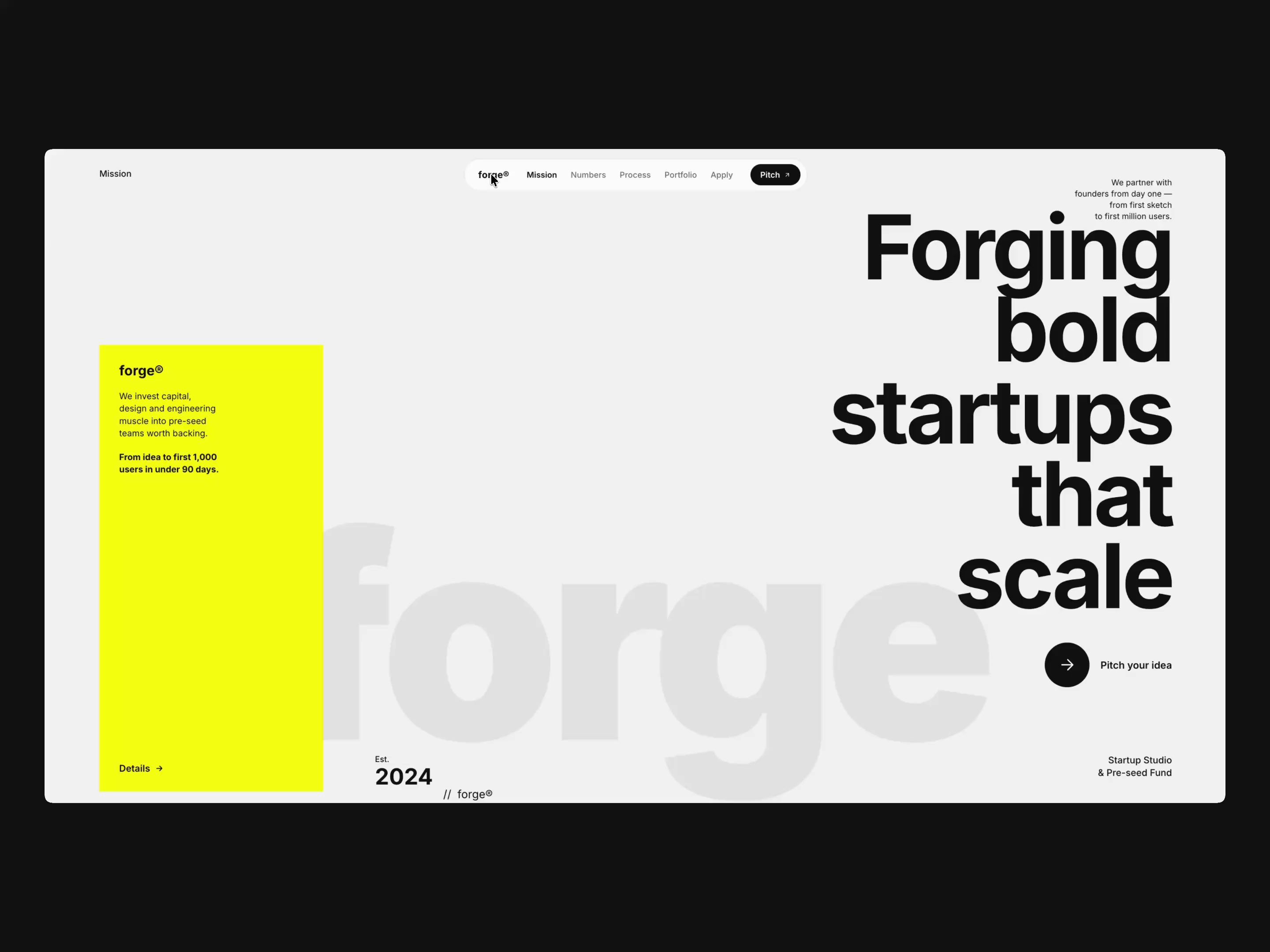 Example of Forge®  Website Redesign + Html + Css