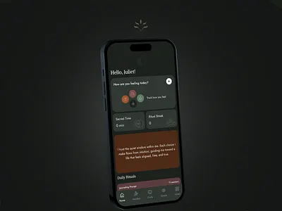 Wellness Mobile App Design Journaling Mood Tracking Meditations animation app app branding app design branding custom illustrations illustration journaling app manifestation meditation app mobile app mobile app design mobile app development modern app motion graphics social app ui ux ui wellness wellness app