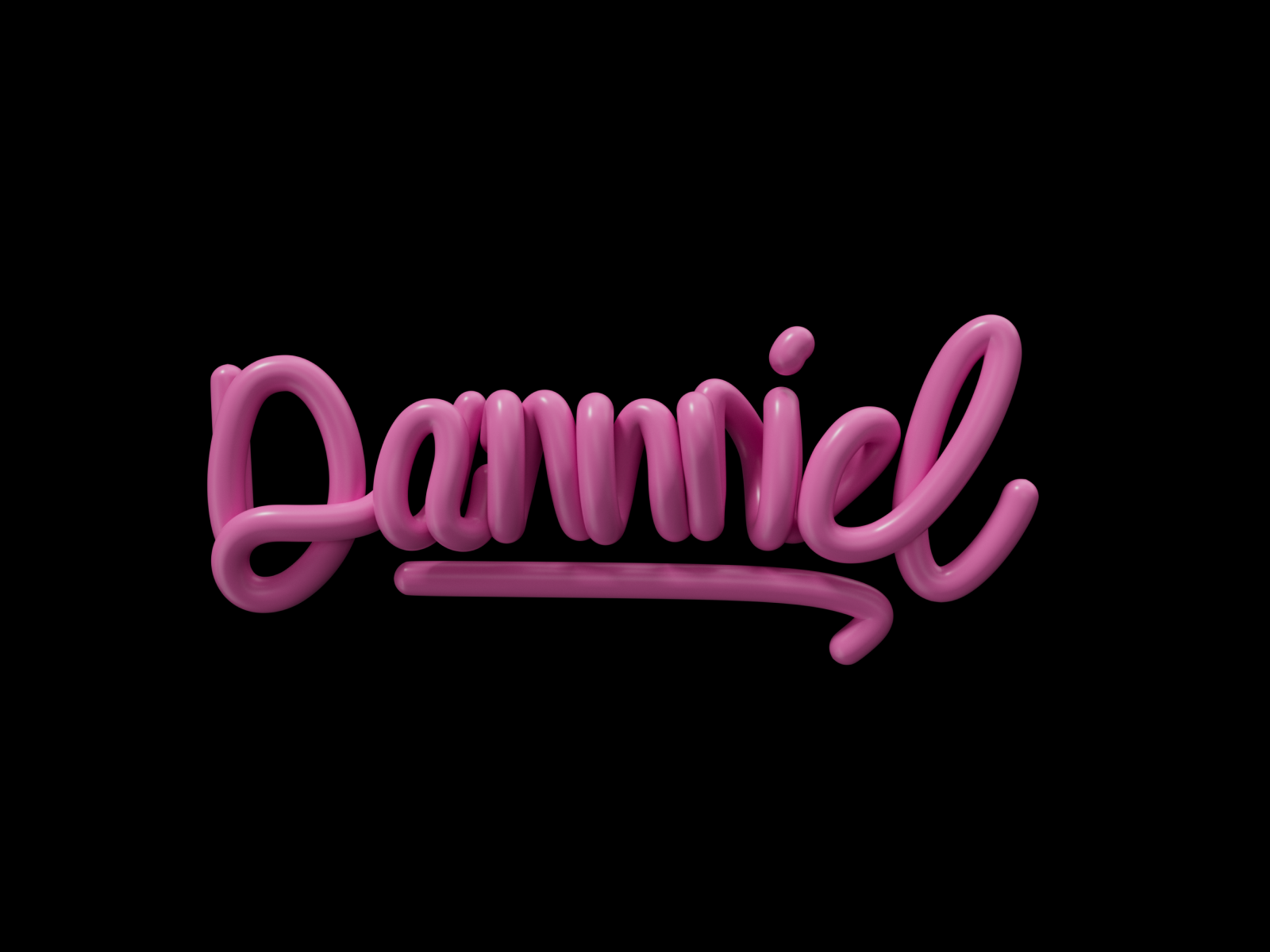 Dannniel-3D Font Design