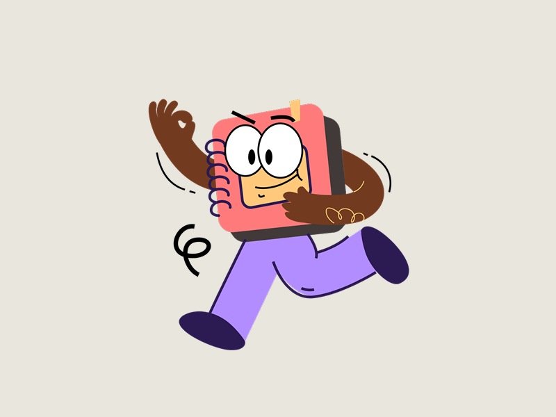 Nori the Notebook Mascot Illustration