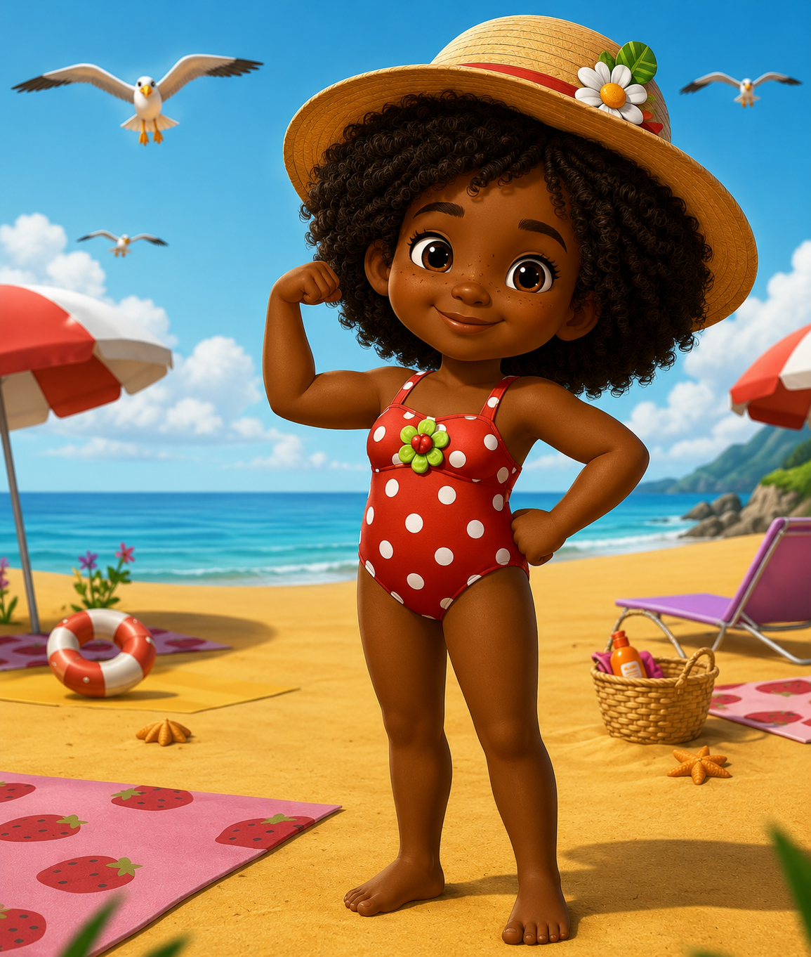 Beach Day Adventures Character 3d illustration beach day character design character development childrens book illustration cute kid digital art diverse characters editorial illustration kidlit kids publishing picture book art playful design storybook character summer illustration vibrant colors visual storytelling whimsical art