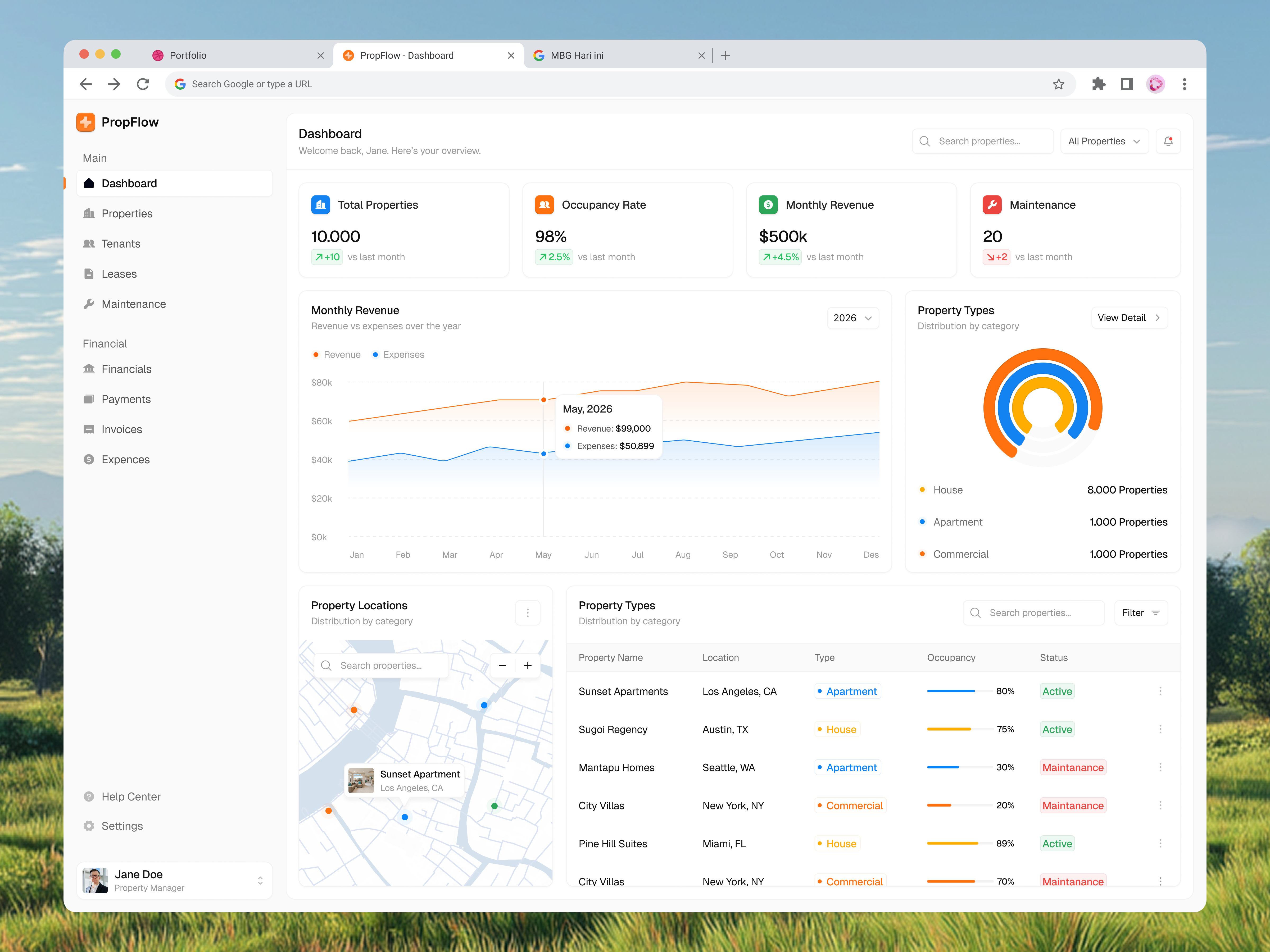 PropFlow - Property Management adminpanel cleanui dashboarddesign dashboardui datavisualization designexploration dribbbledesigner editorialdesign figmadesign interfacedesign minimalui modernui propertydashboard propertymanagement realestateapp saasdesign uidesign uxdesign webappdesign webdesign