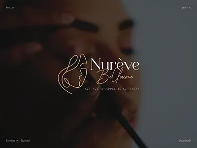 Nurève Bellaine Logo Design beauty branding cosmetic fashion feminine friendly line art logo logo design logo mark luxury logo modern salon skincare softness spa