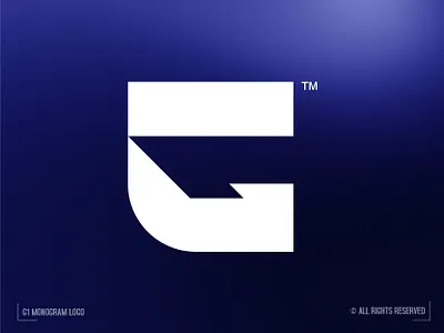 G1 monogram Logo Mark a m r g h s k b alphabet logo brand identity branding custom logo g letterlogo g logomark g1 logo geometric logo identity lettermark logomark logotype minimal logo monogram logo negative space logo print ui wordmark logo