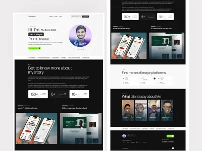 Abu Bokkor Siddik — Personal Portfolio Website UI Design design landing page landingpage personal portfolio web design webdesign website website design
